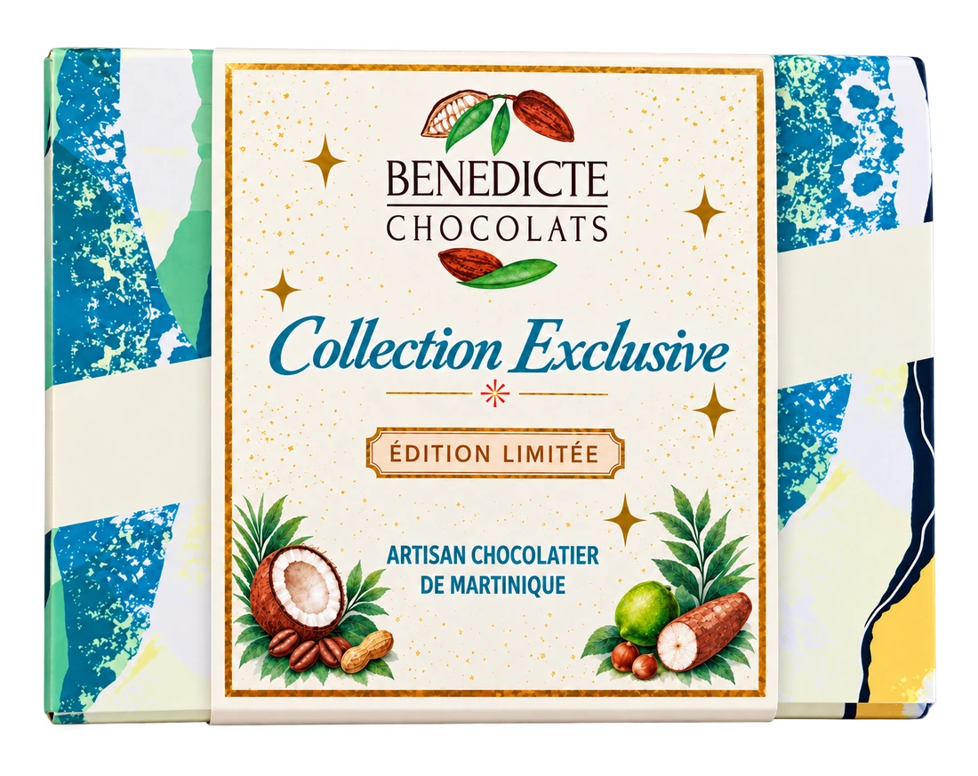 Boîte de 12 bonbons de chocolat Collection Exclusive, édition limitée, Maison Bénédicte